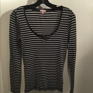 Striped longsleeve thermal top